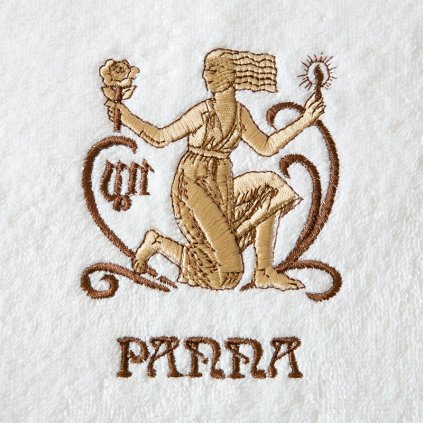 Ručník Veba RUJANA Pruh bílá s výšivkou Panna (Velikost 50x100 cm)