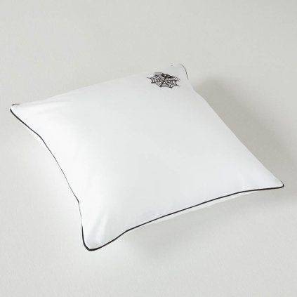 Povlak na polštář Veba GEON bavlněný satén s výpustkou a výšivkou Pavouk bílá (Velikost 40x40 cm)
