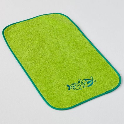 Dětský ručník Veba LOTA zelená s výšivkou Rybičky zelená lemovka (Velikost 30x50 cm)