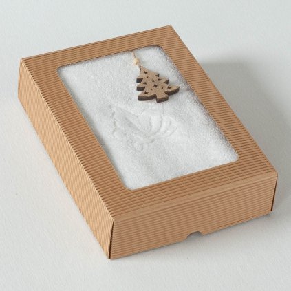 Ručník Veba GRAND 640 Motýlek bílá v dárkové krabici (Velikost 50x100 cm)