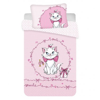 Dětské povlečení MARIE CAT pink licenční tisk (Velikost 100x135 cm + 40x60 cm)