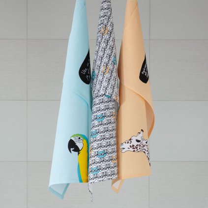 kuchyňské utěrky SVITAP d.026 T1 (zvířata + citáty tisk) 7941