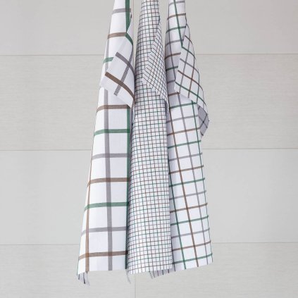 kuchyňské utěrky bavlna 033 06 (káro zelená) 9379