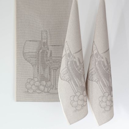 utěrka Zarka 35x60 des.106 08 láhev vína