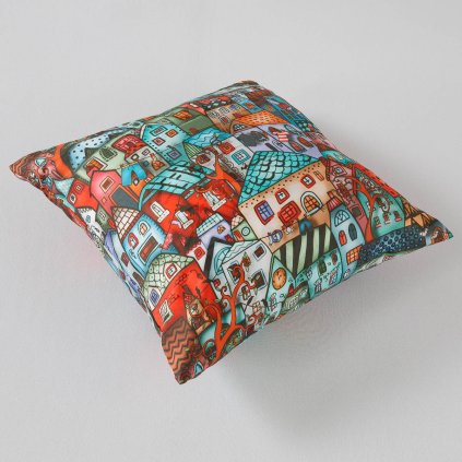 povlak Caresse tisk Domečky VD0 0100+tisk ID9202 0634