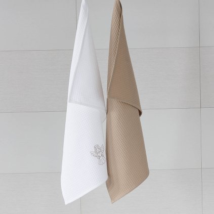 utěrky Rumba 040 0100 s výšivkou 908 01 Andílek s hvězdou + Rumba 001 8352 1976 kopie