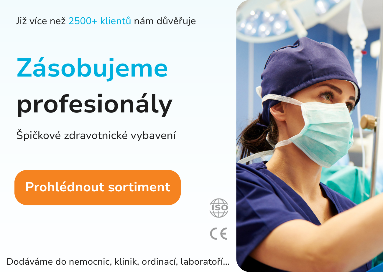 Zdravotnické zásobování pro profesionály – kvalitní zdravotnické vybavení, rychlé dodání do nemocnic, klinik a ordinací. Více než 2500 spokojených klientů.