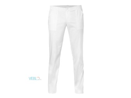 Dámské a pánské zdravotnické kalhoty Enoch, Slim Fit, bílá barva