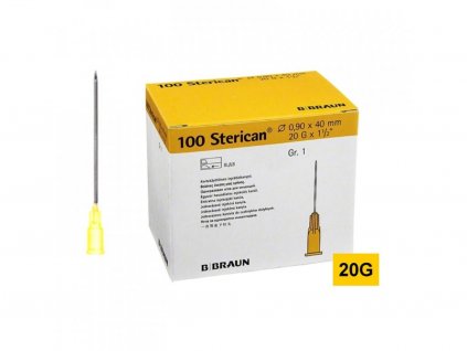 Injekční jehla Sterican, 20 G, 0,90 x 70 mm, žlutá (100 ks/balení)