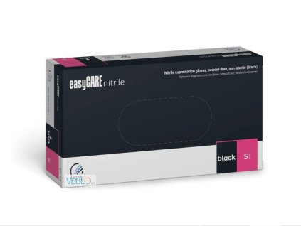 easyCARE Nitril black – Diagnostické rukavice, bez pudru (100 ks/bal) easycares