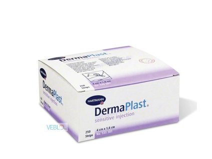 Poinjekční náplast DermaPlast 4 x 1,6 cm, 250 ks – sterilní náplast s perforovanou fólií pro ochranu ran
