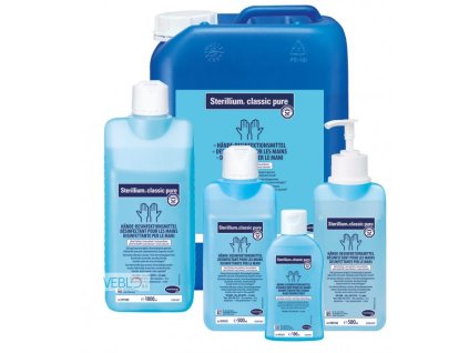 Sterillium® Classic Pure – dezinfekce rukou na bázi propanolu, bez parfemace a barviv