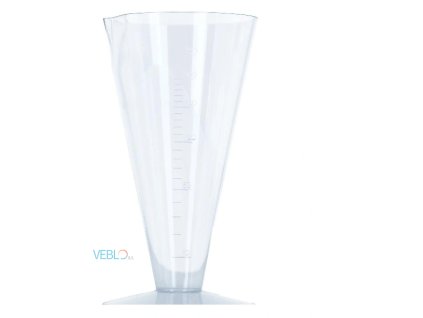 Pohár na moč kónický 250 ml čirý - pro odběr středního proudu moči