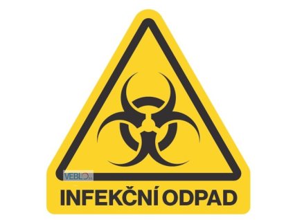 Samolepka "Infekční odpad" 250x250 mm