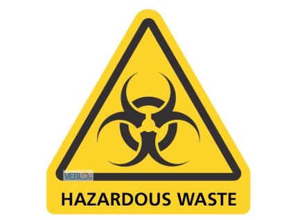 Samolepka "Hazardous Waste" 250x250 mm