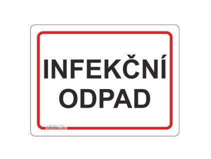Samolepka "Infekční odpad" 120x160 mm