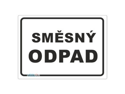 Samolepka "Směsný odpad" 120x160 mm