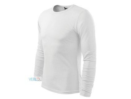 Pánské bílé tričko s dlouhým rukávem, Fit-T LS 119
