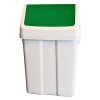 25 l Plastový odpadkový koš Patty s kyvným víkem - zelený