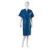 Košile pro pacientku - pro porod, SMS netkaný, nesterilní, modrá, 10 ks