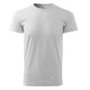 Pánské šedé tričko s krátkým rukávem, Basic 129