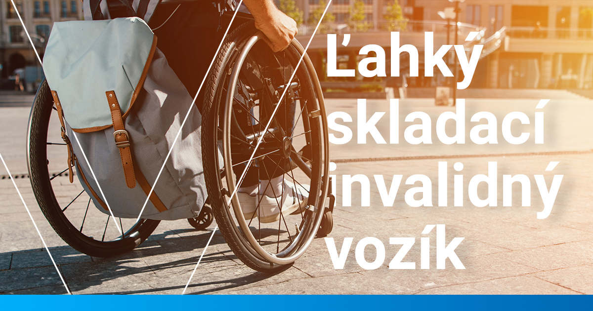 Ľahký skladací invalidný vozík