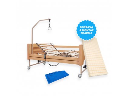 Elektrická polohovateľná posteľ Libra s antidekubitným matracom