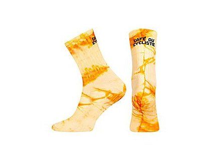 Cyklistické ponožky TIE - DYE mango
