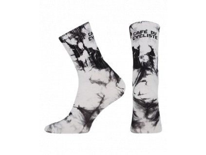 Cyklistické ponožky TIE - DYE Černá