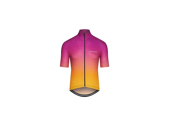 Pánský cyklo dres FLEURETTE Shaded Stínovaná fialovo žlutá