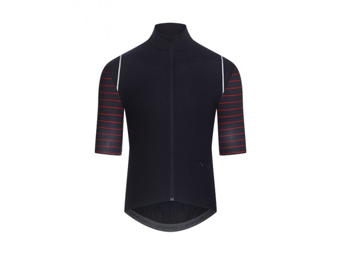 CAFÉ DU CYCLISTE - pánský cyklistický dres - cyklodres merino MONIQUE AUDAX námořní modrá