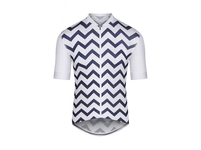 Pánský cyklo dres MICHELINE Zig Zag Navy Námořní modrá