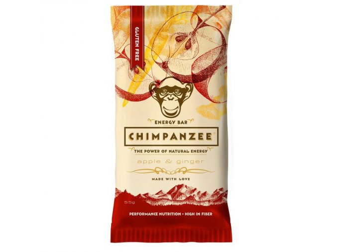 Energetické tyčinky - energetická tyčinka CHIMPANZEE ENERGY BAR Apple-Ginger 55g