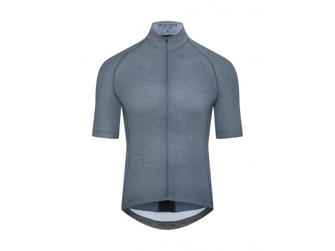 CAFÉ DU CYCLISTE - pánský cyklistický dres - cyklodres merino MARINA grafitově modrá