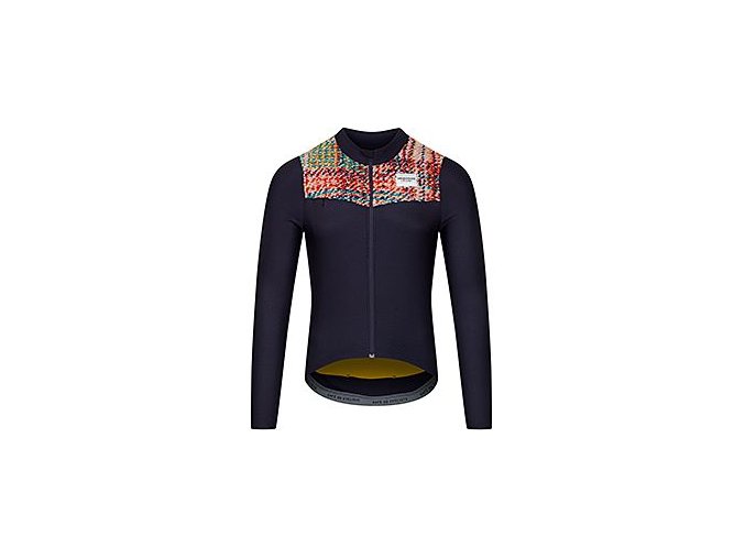 Pánský cyklo dres s dlouhým rukávem CLEMENCE Navy Námořní modrá