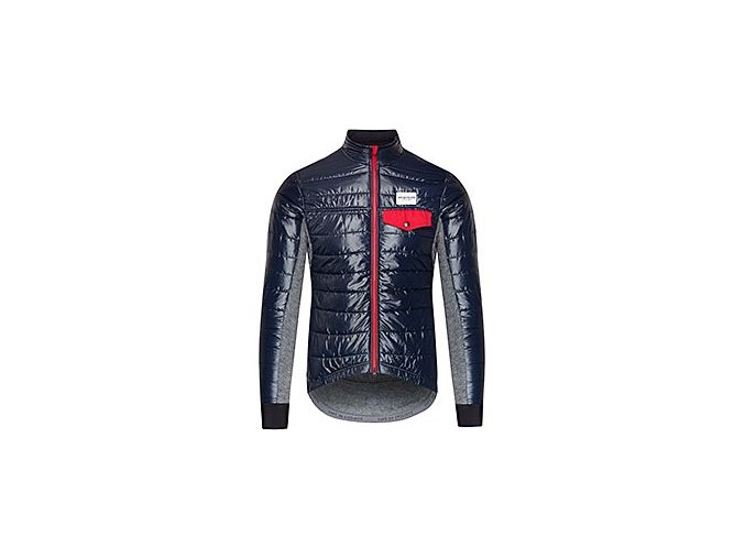 CAFÉ DU CYCLISTE - pánské cyklistické bundy - zimní cyklo bunda na kolo Merino ALBERTINE námořní modrá