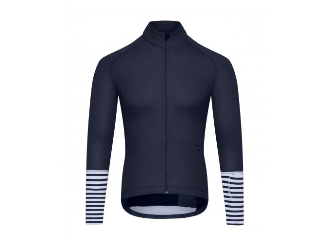 Pánský cyklo dres s dlouhým rukávem MERINO AUDAX ARLETTE Navy Námořní modrá