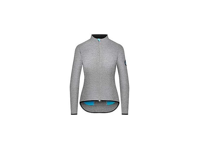 Dámský cyklistický dres s dlouhým rukávem MERINO MARGUERITE Grey šedá