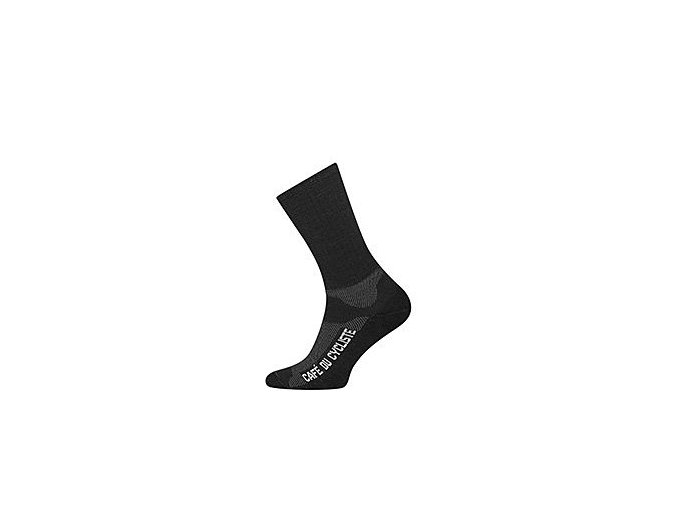 Zimní ponožky na kolo Merino PRIMALOFT Black Černá