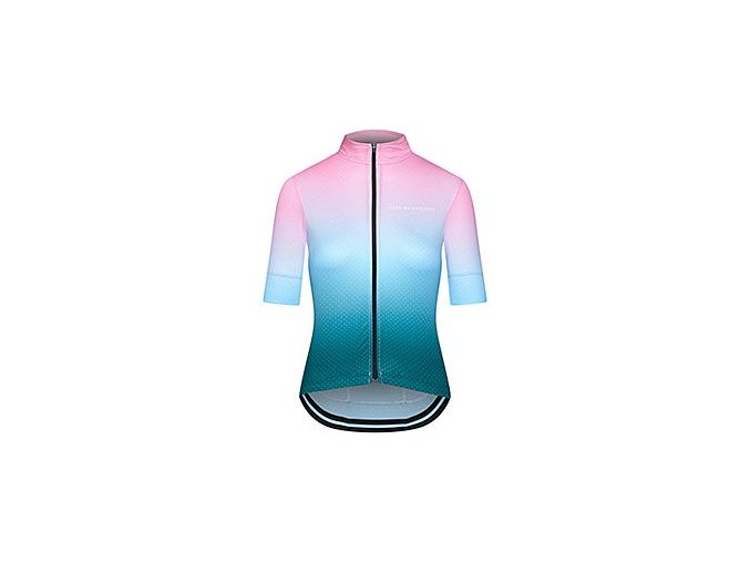 Dámský cyklo dres FLEURETTE Shaded Stínovaná růžově modrá