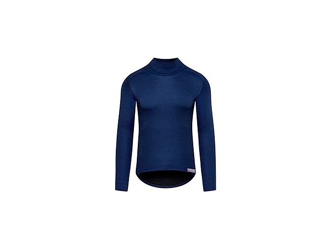 Pánský funkční rolák s dlouhým rukávem MERINO CAMILLE Navy Námořní modrá