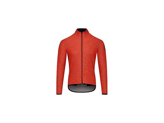 Cyklodres s dlouhým rukávem MERINO MARGUERITE - oranžovámen cycling jersey marguerite orange 230920[1]