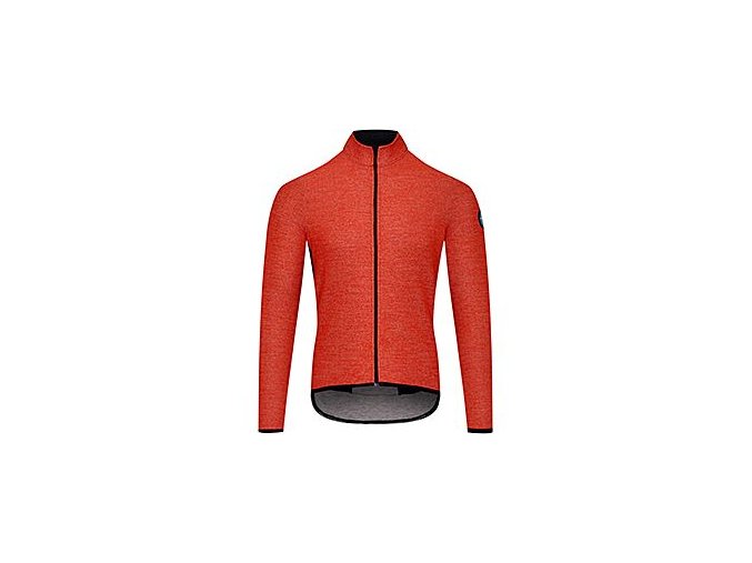 Pánský cyklistický dres s dlouhým rukávem MERINO MARGUERITE Orange oranžová
