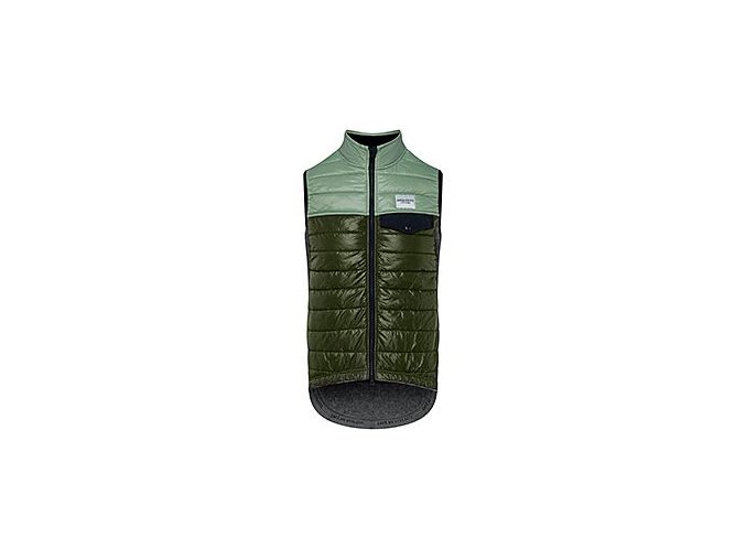 Cyklistická vesta Merino ALBERTINE zelenámen cycling gilet albertine green duotone 1[1]