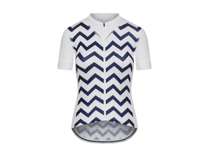 Dámský cyklo dres MICHELINE Zig Zag Navy Námořní modrá