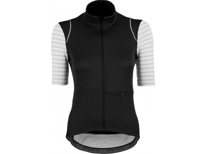 Dámský cyklo dres MERINO AUDAX MONIQUE Black Černá