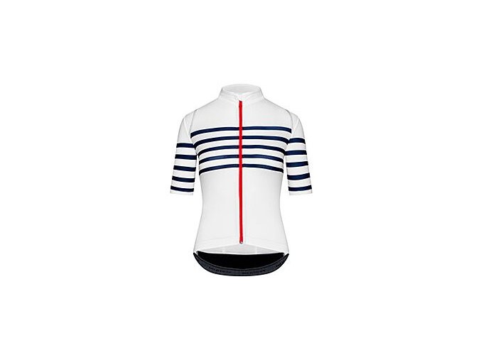 Dámský cyklo dres AUDAX MONA - bílá s modrým proužkemwomen cycling mona mesh classic[1]