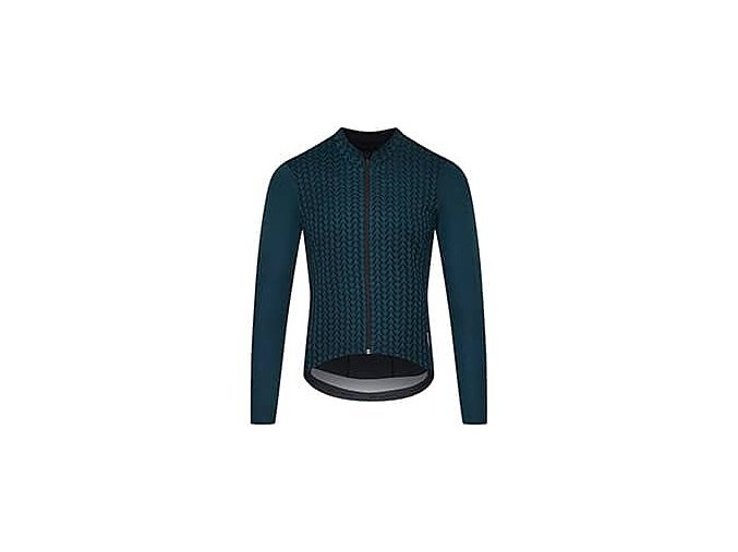 Pánský cyklo dres s dlouhým rukávem MERINO AUDAX IRMA Alpine Green Alpská zelená