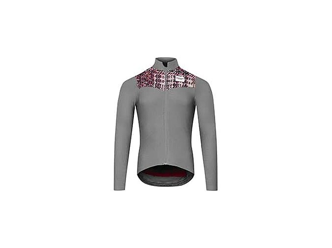 Pánský cyklo dres s dlouhým rukávem CLEMENCE Dark Grey Tmavě šedá