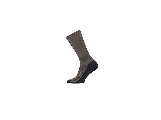 Zimní ponožky na kolo Merino PRIMALOFT Khaki Vojenská zelená